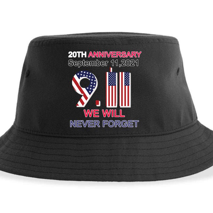 9/11 20th Anniversary We Will Never Forget Sustainable Bucket Hat
