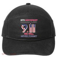 9/11 20th Anniversary We Will Never Forget 7-Panel Snapback Hat