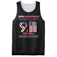 9/11 20th Anniversary We Will Never Forget Mesh Reversible Basketball Jersey Tank