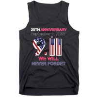 9/11 20th Anniversary We Will Never Forget Tank Top