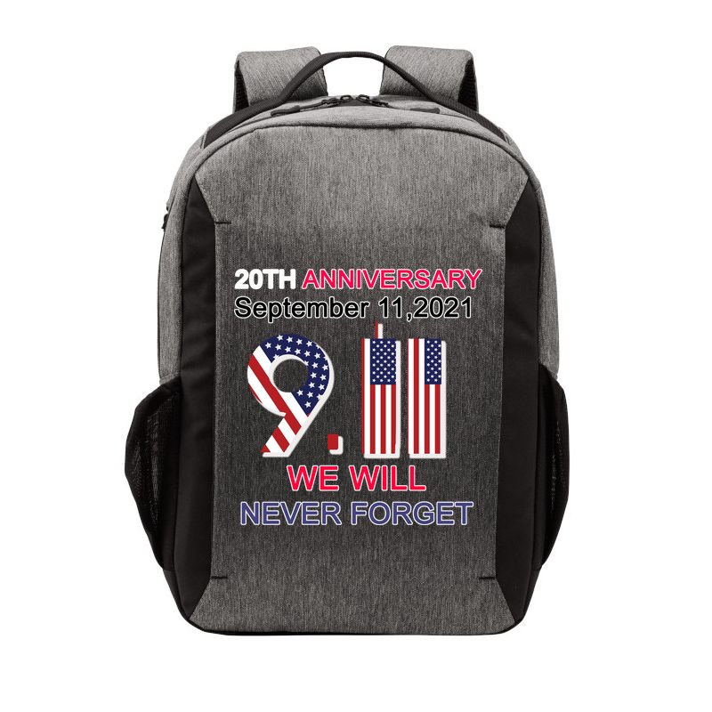 9/11 20th Anniversary We Will Never Forget Vector Backpack