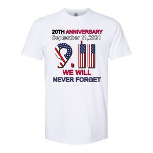 9/11 20th Anniversary We Will Never Forget Softstyle CVC T-Shirt