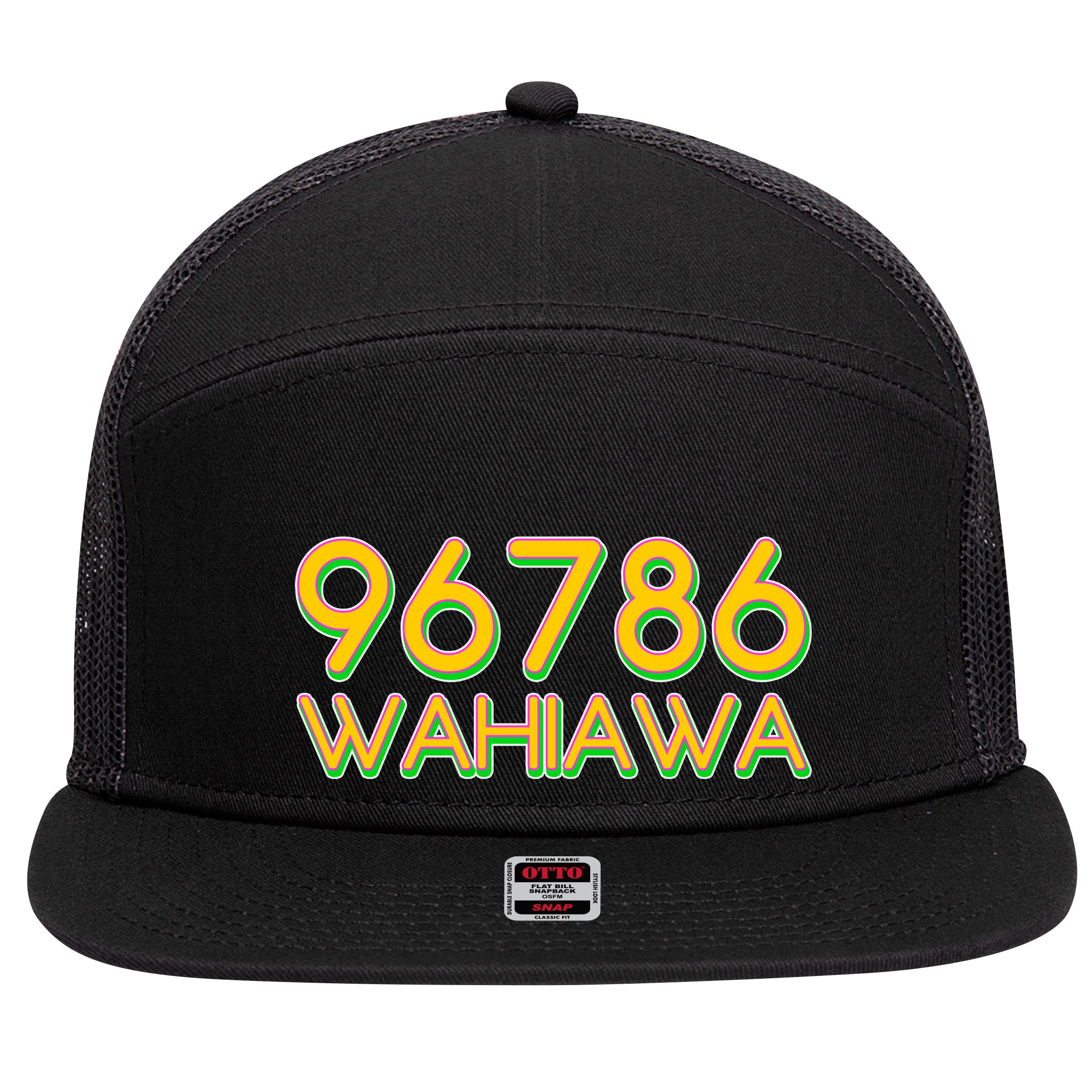 96786 Wahiawa  7 Panel Mesh Trucker Snapback Hat