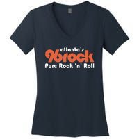 96rock Atlanta Women's V-Neck T-Shirt