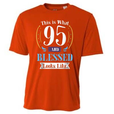 95 and Blessed 95th Birthday Present Gift for  Wo Shirt Cooling Performance Crew T-Shirt