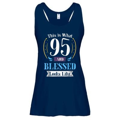 95 and Blessed 95th Birthday Present Gift for  Wo Shirt Ladies Essential Flowy Tank