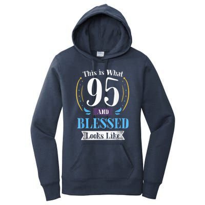 95 and Blessed 95th Birthday Present Gift for  Wo Shirt Women's Pullover Hoodie