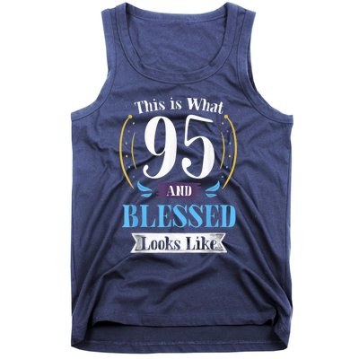 95 and Blessed 95th Birthday Present Gift for  Wo Shirt Tank Top