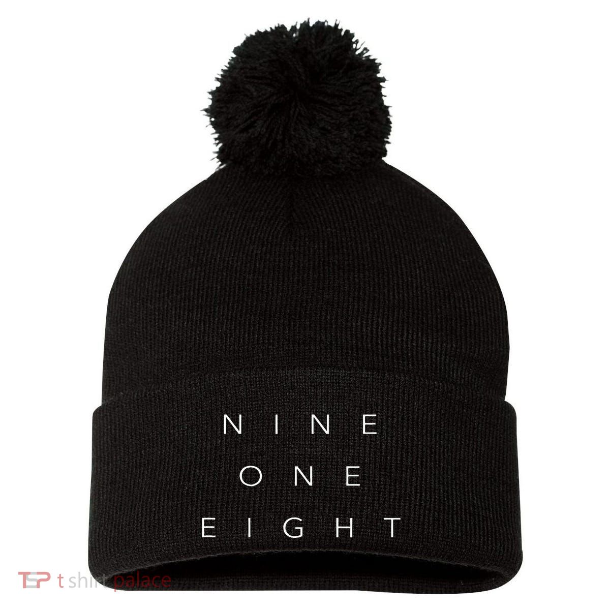 918 Area Code T Oklahoma Broken Arrow Pom Pom 12in Knit Beanie