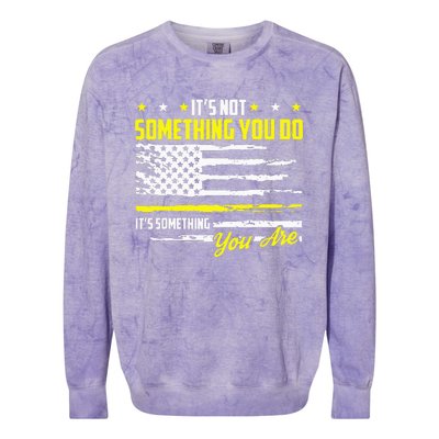 911 American Flag Dispatcher USA Thin Gold Line Operator Colorblast Crewneck Sweatshirt