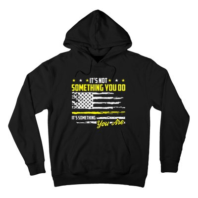 911 American Flag Dispatcher USA Thin Gold Line Operator Hoodie