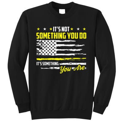 911 American Flag Dispatcher USA Thin Gold Line Operator Sweatshirt