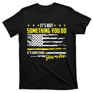 911 American Flag Dispatcher USA Thin Gold Line Operator T-Shirt