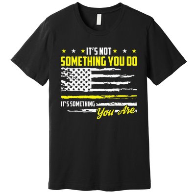 911 American Flag Dispatcher USA Thin Gold Line Operator Premium T-Shirt