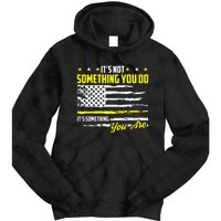 911 American Flag Dispatcher USA Thin Gold Line Operator Tie Dye Hoodie