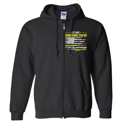 911 American Flag Dispatcher USA Thin Gold Line Operator Full Zip Hoodie