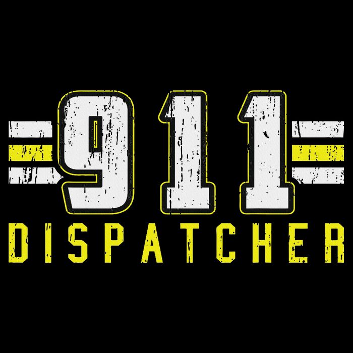 911 American Flag Dispatcher Thin Gold Line Operator Drawstring Bag