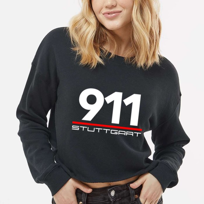911 Aircooled Flatsix Mezger Engine Car Guy Cropped Pullover Crew