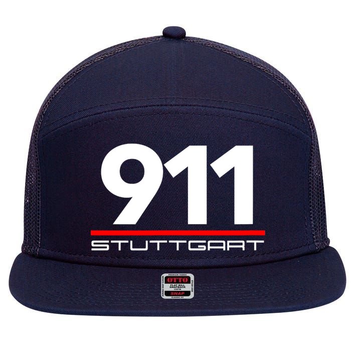 911 Aircooled Flatsix Mezger Engine Car Guy 7 Panel Mesh Trucker Snapback Hat