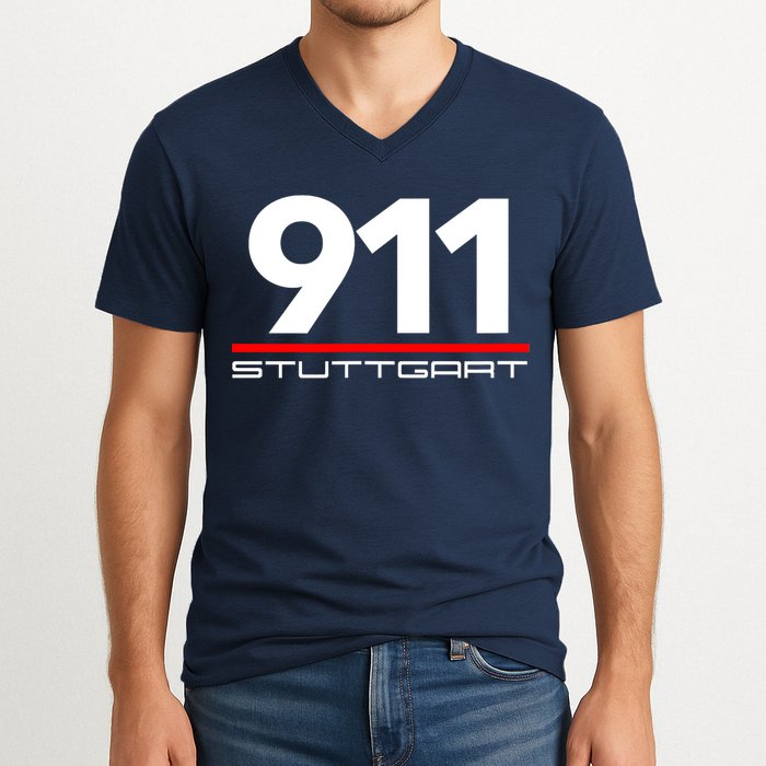 911 Aircooled Flatsix Mezger Engine Car Guy V-Neck T-Shirt