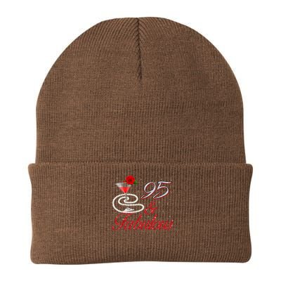 95 And Fabulous 95th Birthday 95 Years Old Bday Knit Cap Winter Beanie