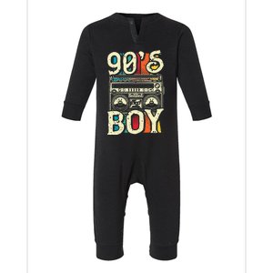 90s Boy 1990s Retro Party Infant Fleece One Piece