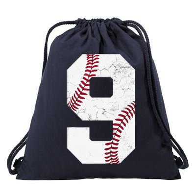 9th Birthday 2014 Baseball Nine 9 Ninth Gift Drawstring Bag