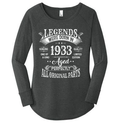 91st Birthday 91 Years Old Vintage Legends Born In 1933 Women's Perfect Tri Tunic Long Sleeve Shirt