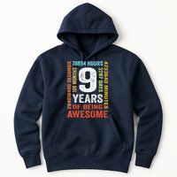 9th Birthday 9 Years Old Vintage Retro 108 Months Boy Girl Hoodie