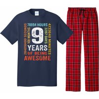 9th Birthday 9 Years Old Vintage Retro 108 Months Boy Girl Pajama Set