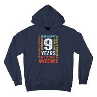 9th Birthday 9 Years Old Vintage Retro 108 Months Boy Girl Tall Hoodie