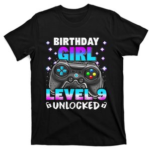 9th Birthday 9 Year Old Video Game Level 9 Unlocked T-Shirt