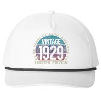 94th Birthday 94 Year Old Gifts Vintage 1929 Limited Edition Snapback Five-Panel Rope Hat