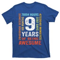 9th Birthday 9 Years Old Vintage Retro 108 Months T-Shirt