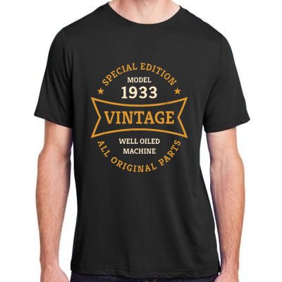 90th Birthday 90 Years Old Born in 1933 Vintage Ninety years Adult ChromaSoft Performance T-Shirt