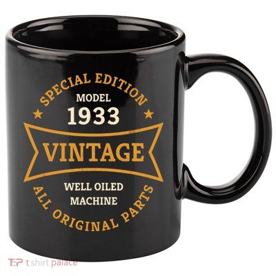 90th Birthday 90 Years Old Born in 1933 Vintage Ninety years 11oz C Handle Ceramic Mug