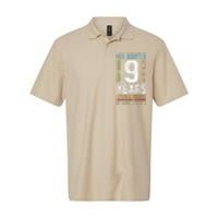 9th Birthday 9 Years Old Vintage Retro 108 Months Softstyle Adult Sport Polo