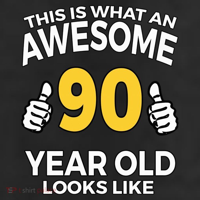 90th Birthday Awesome 90 Years Old Looks Like 7 Panel Mesh Trucker Snapback Hat