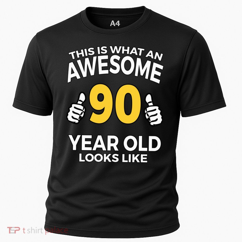 90th Birthday Awesome 90 Years Old Looks Like Performance Shirt