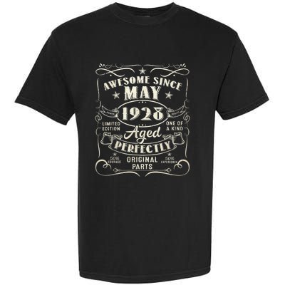 95th Birthday Awesome Since May 1928 95 Years Old Gift  Garment-Dyed Heavyweight T-Shirt