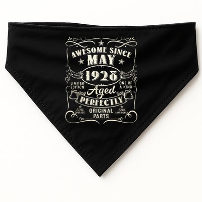95th Birthday Awesome Since May 1928 95 Years Old Gift  USA-Made Doggie Bandana