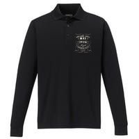 95th Birthday Awesome Since May 1928 95 Years Old Gift  Performance Long Sleeve Polo