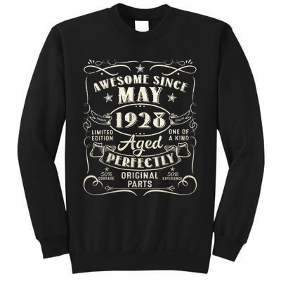 95th Birthday Awesome Since May 1928 95 Years Old Gift  Sweatshirt