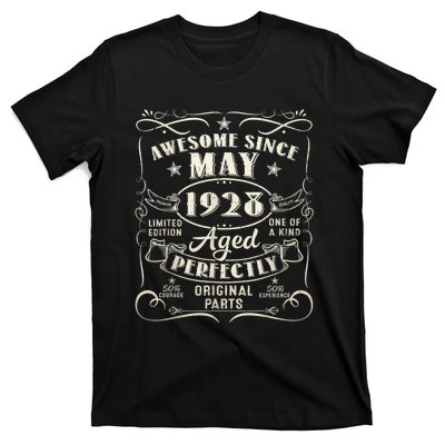 95th Birthday Awesome Since May 1928 95 Years Old Gift  T-Shirt