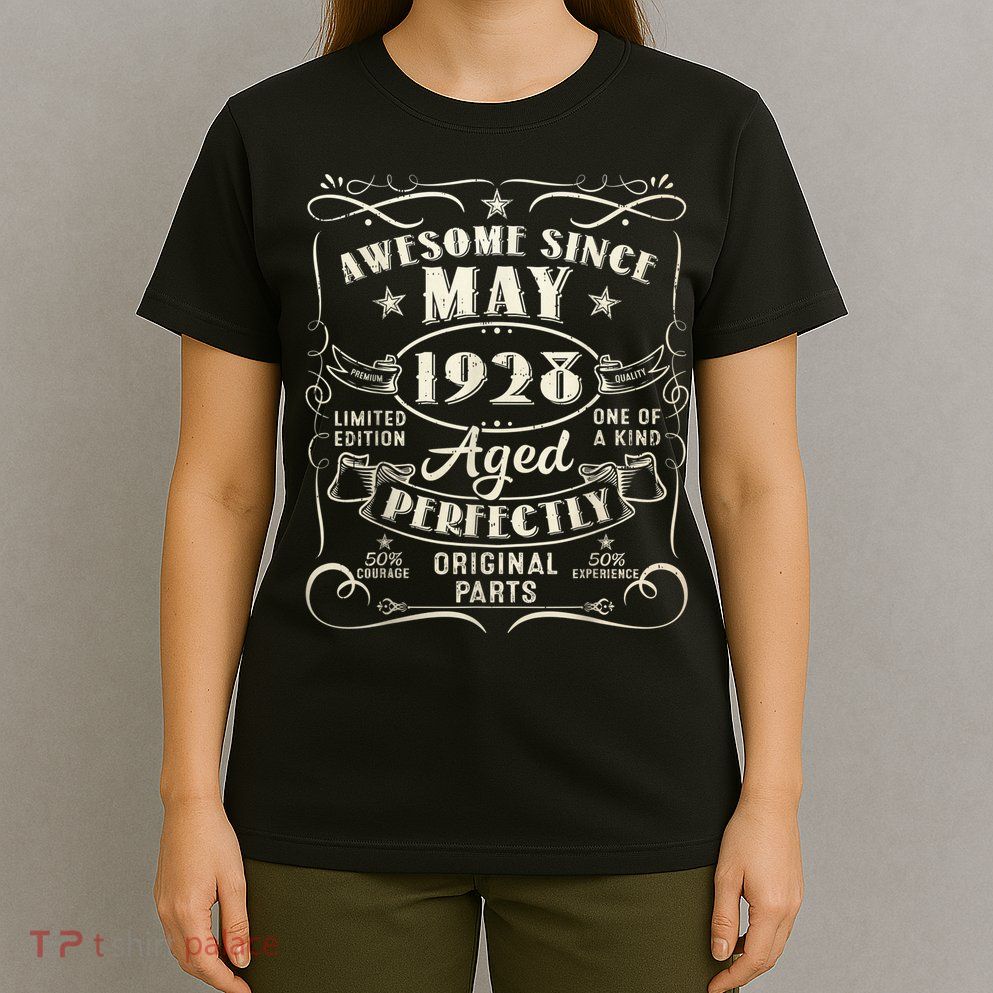 95th Birthday Awesome Since May 1928 95 Years Old Gift  T-Shirt