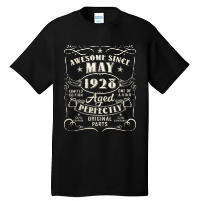 95th Birthday Awesome Since May 1928 95 Years Old Gift  Tall T-Shirt