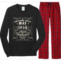 95th Birthday Awesome Since May 1928 95 Years Old Gift  Long Sleeve Pajama Set