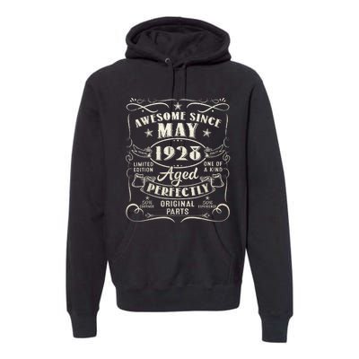 95th Birthday Awesome Since May 1928 95 Years Old Gift  Premium Hoodie