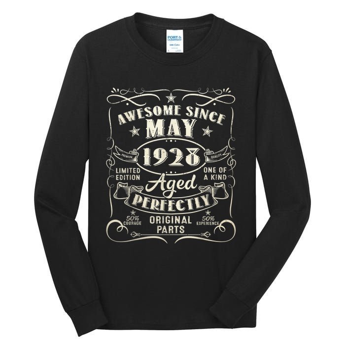 95th Birthday Awesome Since May 1928 95 Years Old Gift  Tall Long Sleeve T-Shirt