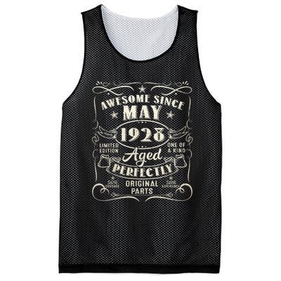 95th Birthday Awesome Since May 1928 95 Years Old Gift  Mesh Reversible Basketball Jersey Tank